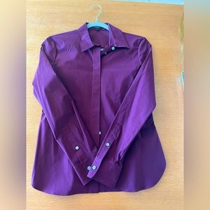 Theory Button Down Shirt - Burgundy, XS (P)